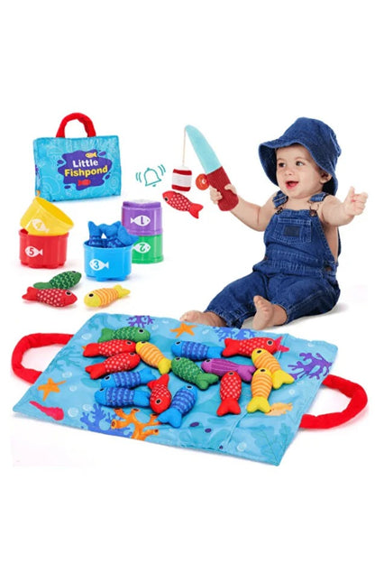 Sünger Balıkçı Oyunu – 22 Parça Balık Tutma Seti