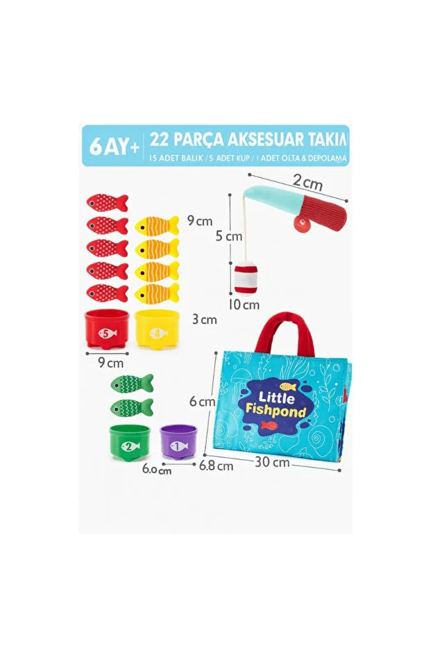 Sünger Balıkçı Oyunu – 22 Parça Balık Tutma Seti